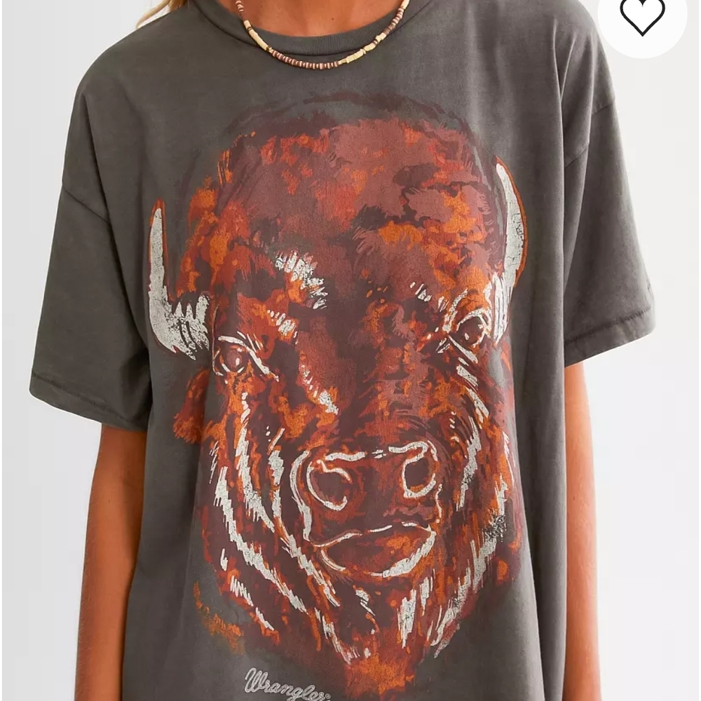 Wrangler Charcoal Buffalo Graphic Tee